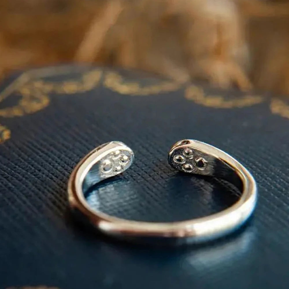 Cat and Puppy Paw Print Ring