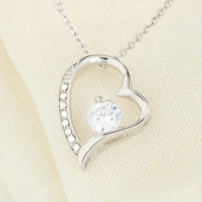 Heart Pendant Necklace - Flower