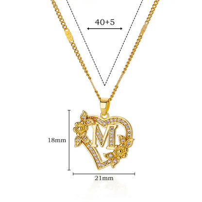 Initial Flower Necklace