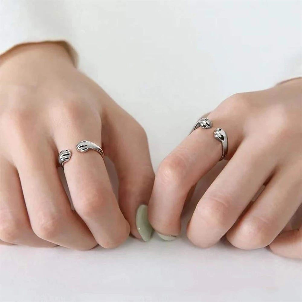 Cat and Puppy Paw Print Ring