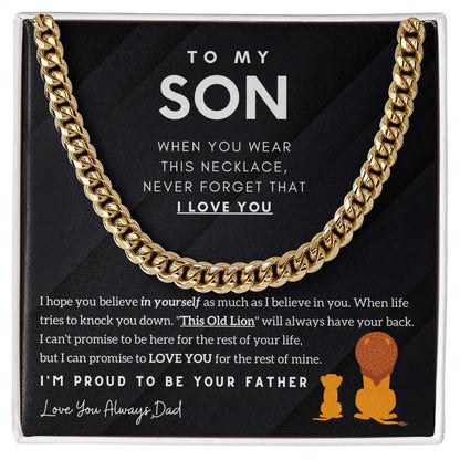 Cuban Chain Necklace To My Son