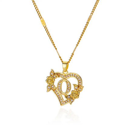 Initial Flower Necklace