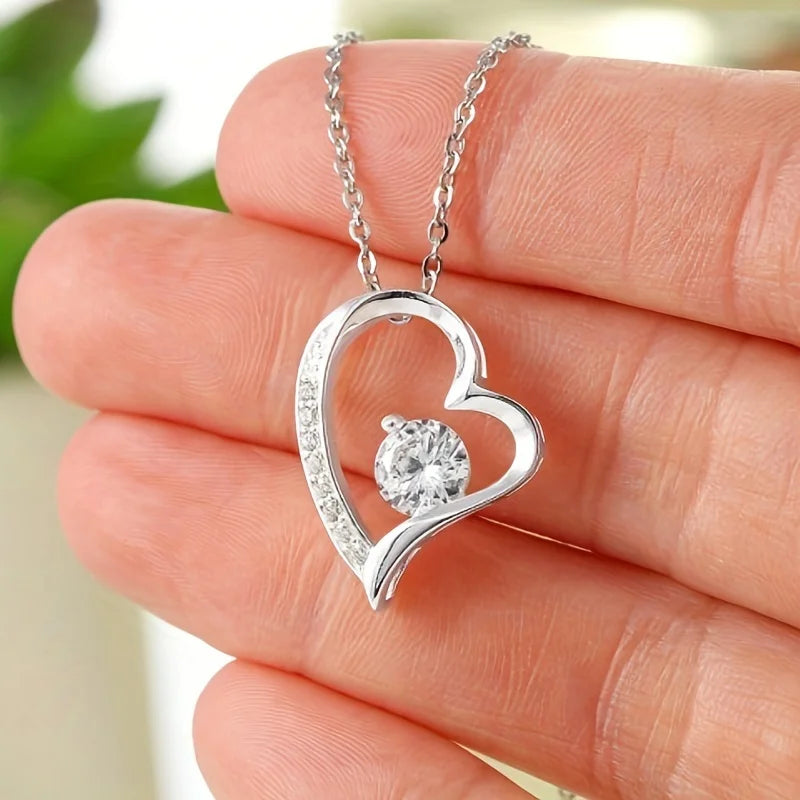 Heart Pendant Necklace - Flower